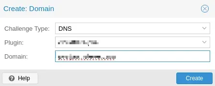 Creación del dominio para el certificado