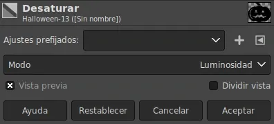 Desaturar imagen en GIMP