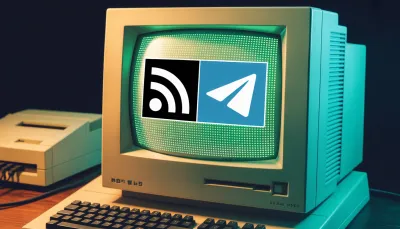 Iconos de RSS y Telegram