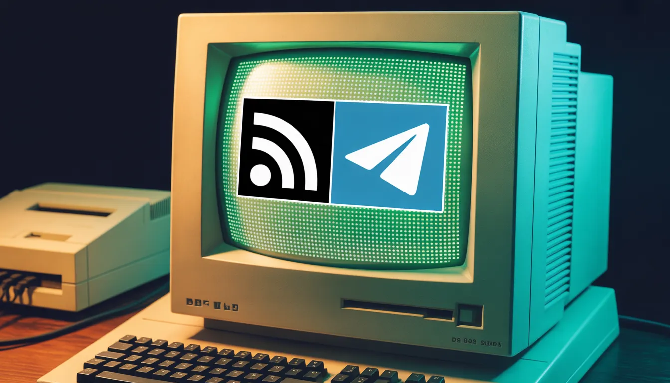 Iconos de RSS y Telegram