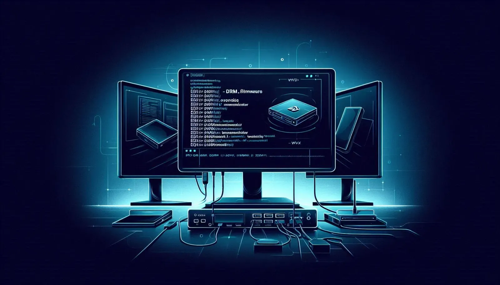 Monitor ultrawide LG conectado a switch KVM con múltiples ordenadores