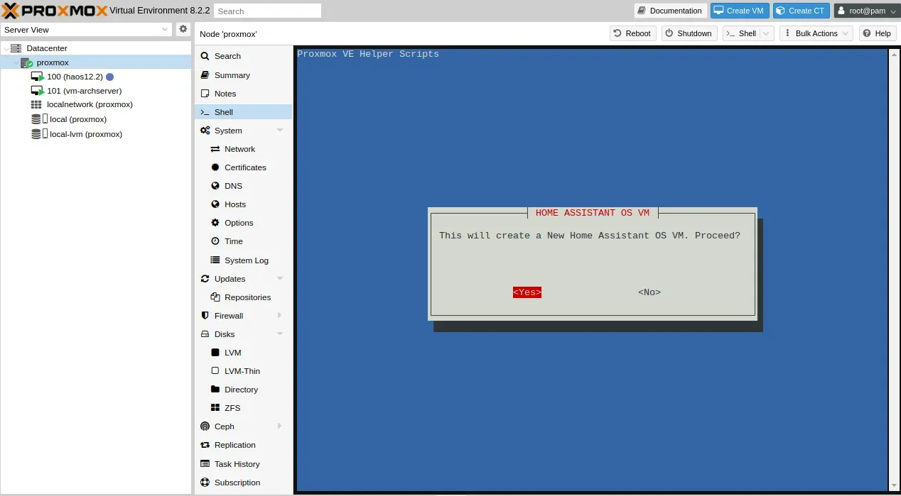 Confirmamos la ejecución del comando