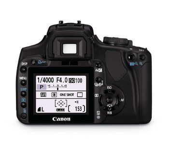 Canon EOS 400D vista trasera