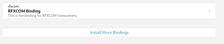 Binding RFXCOM disponible en OpenHAB 3