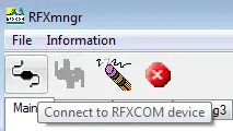 Conectar dispositivo RFXCOM en RFXmgr