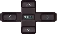 Joystick direccional del control remoto RAV302 con flechas arriba, abajo, izquierda y derecha