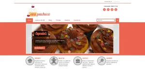 Captura de pantalla del sitio web Eva Pacheco