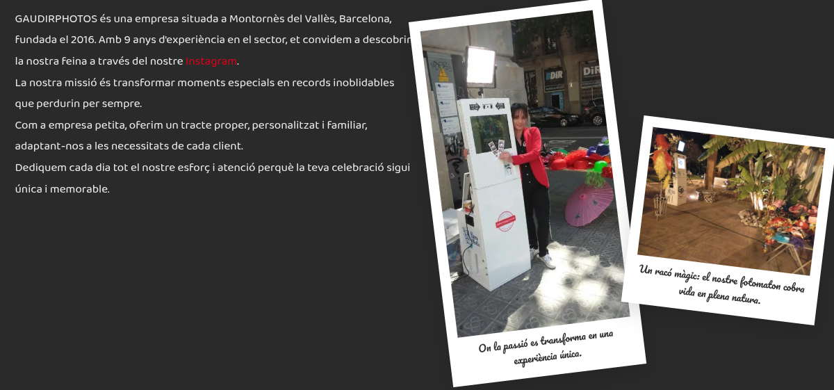 Gaudirphotos - Fotomatones para eventos