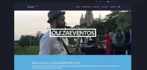Captura de pantalla del sitio web Olezaeventos